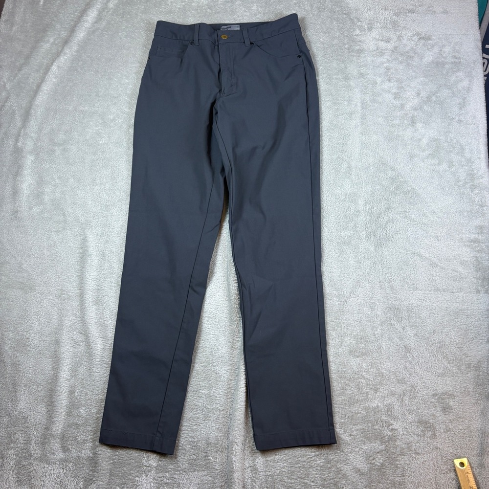 VRST Pants Mens 30x32 (Fits 30x30) Slim Five Pocket Gray Stretch Tech Trousers